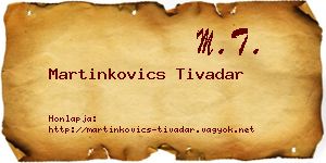 Martinkovics Tivadar névjegykártya