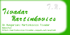 tivadar martinkovics business card